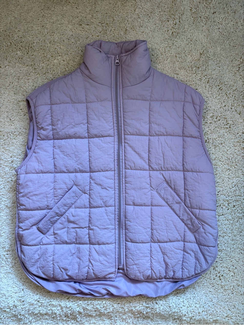 Light Purple Quilted Womens' Puffer Vest